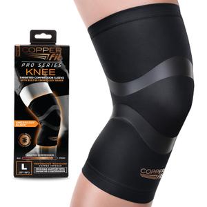 Copper Fit Pro Series Knee Compression Sleeve (XX-Large, Black)