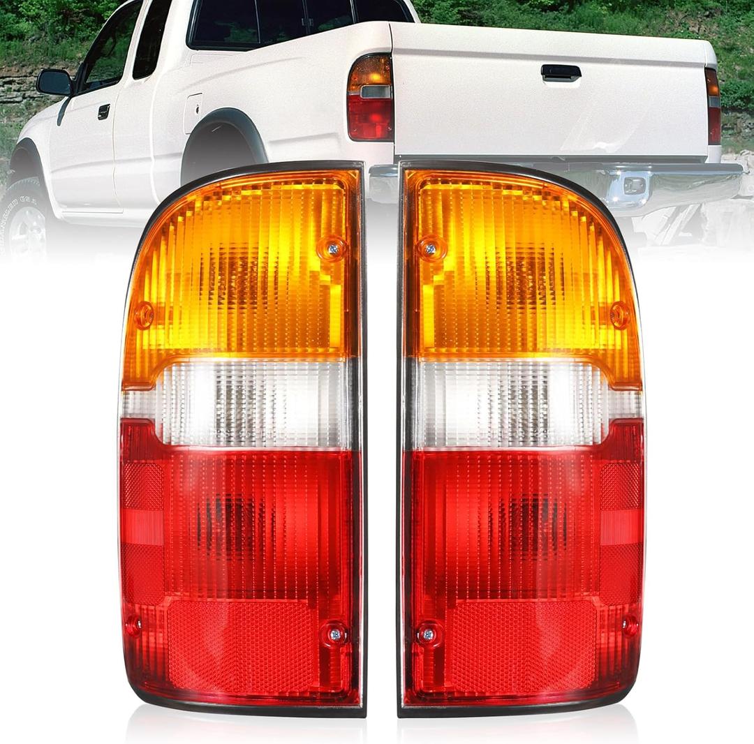 Boine Tail Light Compatible With 1995-2000 Toyota Tacoma Driver and Passenger Side Rear Light Brake Lamps - Bulb and Harness Included 8156004030 8155004030