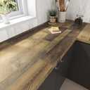 VEELIKE Wood Contact Paper Peel and Stick Countertops for Kitchen Butcher Block Countertop Contact Paper Waterproof Wood Wallpaper 15.7''x118'' Self Adhesive Wood Grain Vinyl Wrap for Wall Table Floor