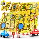 Bennol 56 PCS Puzzle Race Car Track Set Toys for Kids, Floor Puzzle Tracks Car Gifts for 3 4 5 Year Old Boys Kids, Toys Gifts for 3 4 5 Year Old Boys, Puzzle Racer Set for Ages 3-5 4-6