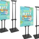 Poster Board Stand for Display, Floor Sign Holder for Banner Foam Board with 5.2lb Super Heavy Duty Base, Double Sided Display and Height Adjustable, for Business Advertising (4Pack)