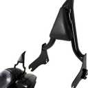 1997-2008 Detachable Backrest Sissy Bar for Harley Touring Road Glide Road King CVO Street Glide Electra Glide 97-08 Motorcycle Passenger Back Rest Pad (22" Tall Black)