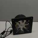 8 Inch Exhaust Fan Metal Ventilation Fan With Switch Window And Wall Mounted Extractor Warehouse Fan With Check Valve For Kitchen, Attic, Garage(Black)