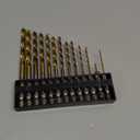 ValueMax Drill Bit Set, Hex Shank Impact Drill Bits with Storage Box, Titanium Coated HSS Twist Drilling Bit Kit for Soft Metal, Wood, PVC, Quick Change Design(13PC, 1/16"-1/4")