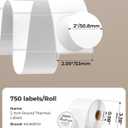 MUNBYN 2 Inch Circle Thermal Sticker Labels, Self-Adhesive Round Direct Thermal Labels for Business, 750 Sheets/1 Roll