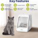PawsPik Automatic Microchip RFID Cat Feeder,16-Cup, ISO Microchip & PawsPik RFID Tag Compatible, App Control, Portion Control