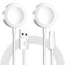 2026 Upgraded Magnetic Fast Charging Cable for Apple Watch Charger
Dual-Chip Wireless Charger Compatible with Apple Watch Series Ultra/SE/11/10/9/8/7/6/5/4/3/2,White,3.3FT