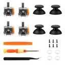 TOMSIN Joysticks Replacement for PS5 Controller,4 Pack Hall Effect 3D Analog Sensor Joysticks Module with Thumbsticks Cap for Playstation 5 Controller,Thumbsticks Repair Kit for PS5 Controller