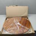 21" Acacia Wood Lazy Susan for Table Top - Wooden Turntable Serving Tray for Charcuterie Boards Cheese Board - Extra Large Round Lazy Susan Organizer - Kitchen Revolution for Countertop