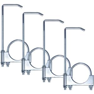4 Pcs 2.5" Universal Exhaust Clamp with Hanger,Exhaust Hangers Fits 2-1/2" Exhaust Pipe