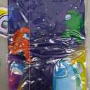 110Pcs A-mong Us Birthday Party Supplies,Video Game Party Decorations with Birthday Banner,Hanging Swirls,Cake Topper,Cupcake Toppers,Balloons,Foil Balloons,Backdrop,Tablecloth,Stickers