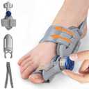 Bunion Corrector for Women  Man Big Toe, Treatmedy Bunion Fix, Adjustable Toe Straightener, Orthopedic Bunion Splint for Relief, Comfortable & Breathable for Day/Night, Suitable for Left and Right Feet(Gray)