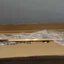 Stainless Steel Milk Glass Vanity Lights for Bathroom, 4 Light Gold Bathroom Light Fixtures Over Mirror, Ceramic E26 Sockets Wall Mounted