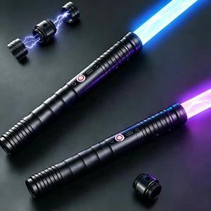 Jvmusaber Lightsaber, 2-in-1 Dueling Light Saber 20 Colors for Adult-2PCs | 4 FX Sound and Motion Sensors Metal Hilt Dueling Light Saber Theme Parties Halloween Decoration Cosplay Birthday Gifts