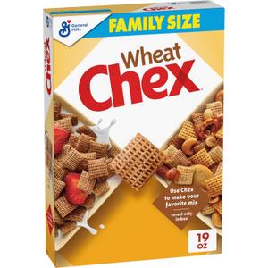 Wheat Chex Breakfast Cereal, Homemade Chex Mix Ingredient, Family Size, 19 oz (EXP 08/04/27)