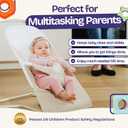 ComfyBumpy Ergonomic Baby Bouncer Seat - Safe, Portable Bouncing Chair with Adjustable Height Positions - Infant Bouncy Seat Perfect for Newborn Babies (Oatmeal)