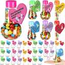 Teecyhoo 24 Pcs Valentines Day Candy Holder Gift Stem Chemistry Tubes Test Candy Decorative Jar Valentines Exchange Gift for Science-themed Party Favor
