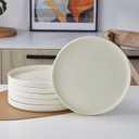 Stone Lain Stella Dinner Plate 6-Piece Set, Round, Porcelain, Cream