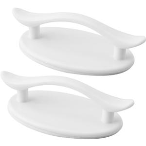 2 x 4-Pack Self-Stick Instant Cabinet Drawer Handles Pulls - Self-Adhesive Pull Handles Helper for Kitchen, Window, Sliding Closet, Bathroom, Mirror Door (White)