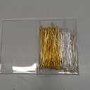 200 Pcs 70mm/2.76 Inch 21 Gauge Straight Eye Pins for Craft Earring Bracelet Necklace Pendant DIY Jewelry Making, Silver & Gold Color