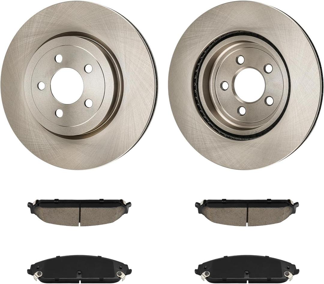 13.58in Front Brake Kits, Brake Rotors and Ceramic Brake Pads Compatible with 2006-2018 2020 Dodge Charger, 2009-2020 Dodge Challenger, 2005-2020 Chrysler 300, 2005-2008 Dodge Magnum