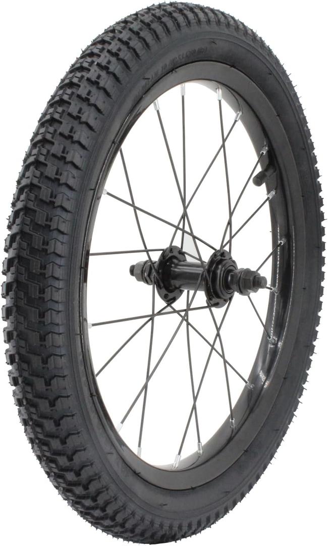 EIRONA 12/16 Kids Bicycle Rear/Front Wheel Replacement – Solid Rubber Tire with Inner Tube, Bike Wheel Assembly, Don't Fit with Huffy