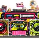 xbaiyanr 8FT 80s 90s Theme Party Tablecloth, 80s 90s Decorations for Back to 80s 90s Hip Hop Birthday Party