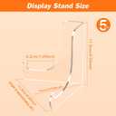 Dooiclear 5 Pack Acrylic Display Stand, Plate Stand for Display, Clear Easel Stand, Display Holder for Card, Frame, Picture, Magazine, Book, CD, Phone (Large/ 4.5 Inch)