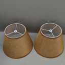 Beige Linen Small Lamp Shades set of 2, 6"x10"x7" Lampshade for Table Lamps & Floor Lamps, Empire Lamp Shade for Modern, Farmhouse, Ranch, French Country Decorative style, Spider Fitter, Assembly-Free