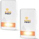 Ultrasonic Pest Control Repeller Plug in 2 Pack Repellent - Get Rid of Mosquito, Mice, Cockroach Spider Bed Bug Squirrel Fly Wasp Ant Mice Indoor, Outdoor, Patio Home Roach Infestation