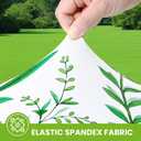 Smiry Spandex Fitted Tablecloth for 6 Foot Rectangle Tables, Washable Picnic Table Cover with Elastic, Stretch Reusable Table Cloth for Outdoor, Camping, Dining & Kitchen (Leaf, 30"x72")