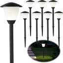 Low Voltage Pathway Lights LED Landscape Lights, 1.7W 12V, 3000K Warm White, IP65 Waterproof, ETL Listed, for Yard, Walkway, Garden, Black 6 Pack