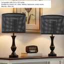 Hollow Lampshade, Rattan SquareHollow Carved Lampshade, Retro Cylinder Lamp Shade Compatible with E27 E14 for Ceiling Floor Wall Lamp