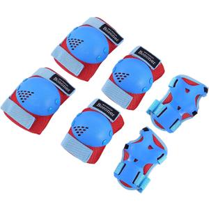 BOSONER Kids/Youth Knee Pad Elbow Pads for Roller Skates Cycling BMX Bike Skateboard Inline Rollerblading, Skating Skatings Scooter Riding Sports, Medium(6-15 years), Blue