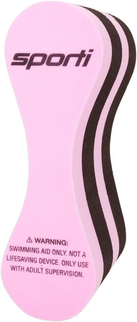 Sporti Kid Pull Buoy Swimming, Accessories for Lap Swimming, Swimmng Trainer for Junior, Swim Lesson Equipments (Pink/Black/Pink)