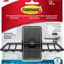 Command Soap Dish for Shower, Damage-Free Hanging, No Tools Soap Holder for Bathroom Organization, 1 Matte Black Dish and 2 Water-Resistant Strips