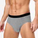 Incontinence Underwear for Men, 150ML Absorbent Washable Protective Leak Proof Reusable, Briefs 3 Pack (Multicolor02, Medium)