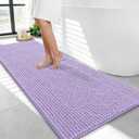 OLANLY Thick Bathroom Runner Rugs 47x24, Extra Soft Absorbent Chenille Bath Rugs, Rubber Backing, Machine Wash Dry, Long Bath Mats for Bathroom Floor, Tub and Shower, Home Decor Accessories, Lavender