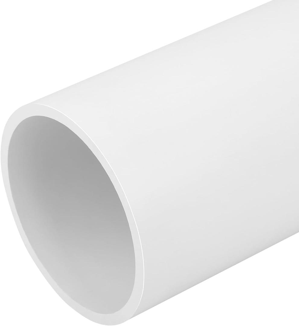4 Inch PVC Pipe 17" Long White Sch40 Industrial PVC Pipes for Home DIY, Greenhouse, Garden, Farm, Workshop, Furniture Grade(4" x 17"L)