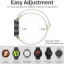 Stretchy Bands Compatible with Samsung Galaxy Watch 7 6 5 4 FE Band 40mm 44mm/5 Pro Band/Galaxy Watch 6 4 Classic 47mm 43mm 42mm 46mm, One Click No Gap Gradient Print Nylon Strap