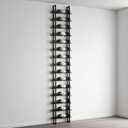 Large Wall Mount Wine Rack, 16 Tier 16 Bottle Wine Storage Organizer Display Holder, Modern Metal Wine Storage for Wine Cellars, Home Bars, Kitchens, and Dining Rooms