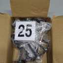 New Star Foodservice 27686 Ring Clip Table Number Card Holders, w/Number Cards, 1 to 25, Set of 12, 8-Inch, Black Stand