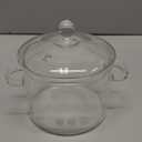 1.4L/48Fl Oz Glass Saucepan with Cover, Stovetop Cooking Pot with Lid and Handle Simmer Pot Clear Soup Pot with Lid, Soup, Milk, Baby Food