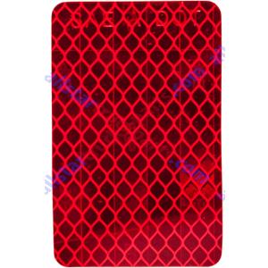 Amber/Red 2x3 Rectangle High Visibility Reflective Stick-On Prism Reflector DOT-SAE Strong Weatherproof Trailer Camper RV Flatbed Fender Property Boat Marine Sign (Red, Qty 24)