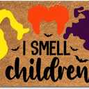 Funny Coir Doormat - Smell Children Hocos Pocos Halloween Welcome Mat for Front Porch & Entrance - 23.6 x 15.7 inch PVC Non Slip Outdoor Coir Doormat