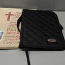 BellaHold Adjustable Bible Cover with 75 Bible Tabs - Bible Cover Case for WomenWaterproof, Washable Quilted Bible CaseReusable Christian Gifts for Women (Black, L)
