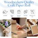 Woodpeckers Brown Kraft Paper Roll 30 inch Wide, 1200 inch Long, 1 Roll, Jumbo Roll for Eco Friendly Christmas Gift Wrapping Paper and Packing Paper, 30" x1200"
