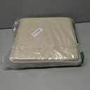 Greenjin 2 Pack Square Bar Stool Cushions Non-Slip Chair Pads with Ties 12"x12" Chair Seat Cushions Machine Washable for Kitchen Dining Chair Beige