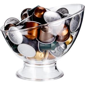 MOLFUJ Coffee Pod Holder, Clear K Cup Holder Plastic, Espresso Pod Holders for Counter Small, Pod Storage for K Cups, Vertuo Capsule Creamer Organizer for Coffee Bar