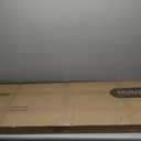 Huuger Computer Desk, 55 Inch Home Office Desk, Gaming Writing Work from Home Study Desk, Large Legroom, Sturdy Metal Frame, Modern Simple, Grey